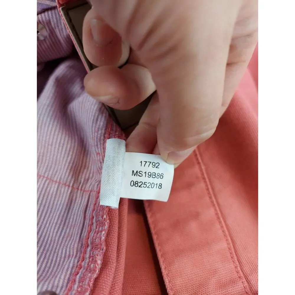 Peter Millar Mens Vintage Canvas 5-Pocket Salmon Chino Golf Pant Ms19B86 36x28